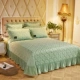 Crystal nhung quilted bed cover đơn mảnh quilted tấm dày ba mảnh Châu Âu rắn màu flannel giường đôi