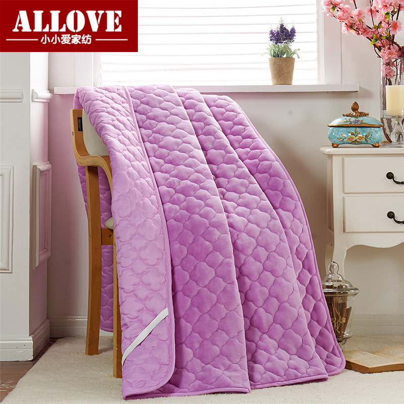 Autumn and winter washable machine wash and gush soft bed cushion thick warm folding bed bedding Subcushion coral suede protective cushion