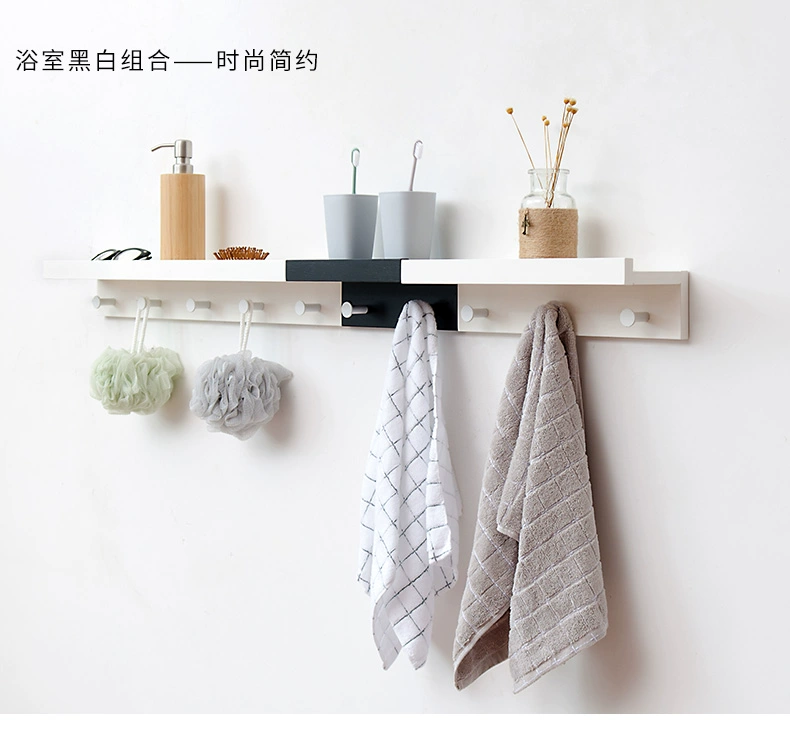 Giá treo tường đơn giản treo tường phòng ngủ đa chức năng tường gỗ rắn bảng tường phòng khách vách ngăn từ - Kệ kệ sách treo tường mini