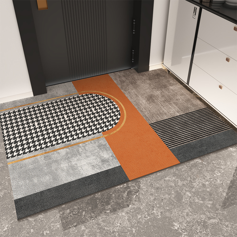 Light luxury entrance door floor mat into the door pvc scrub-free washable cut foot pad door mat home carpet mat
