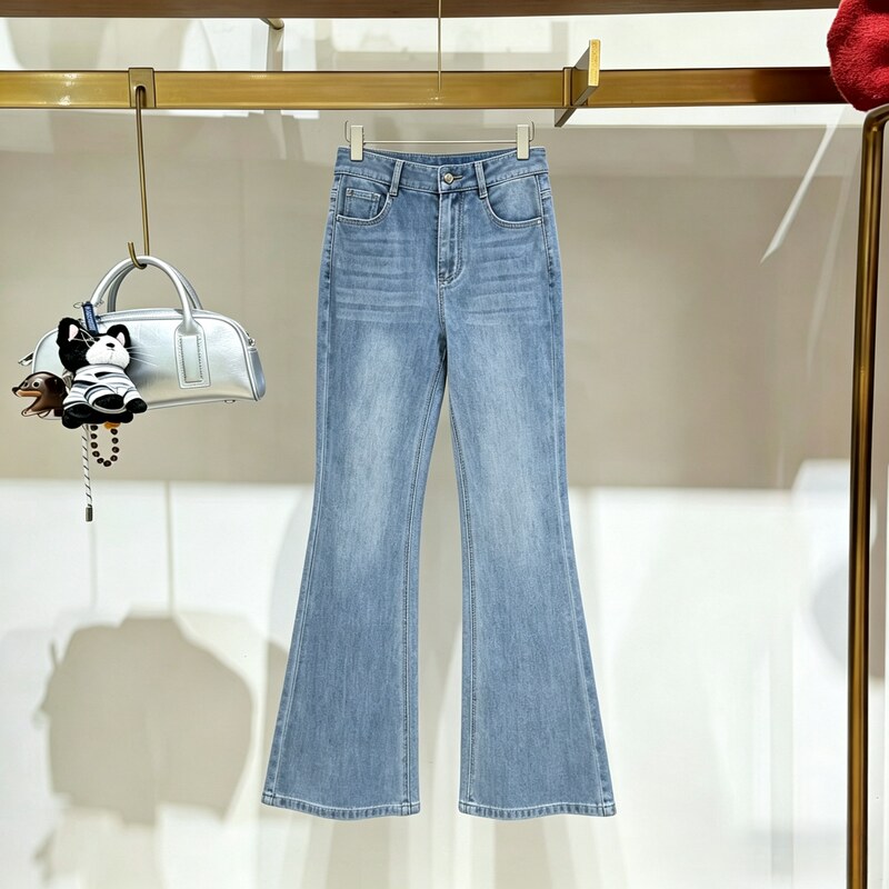 Shijia 2026 Summer New Versatile Retro Style High-Waisted Slimming Flared Jeans for Women 3H4151231