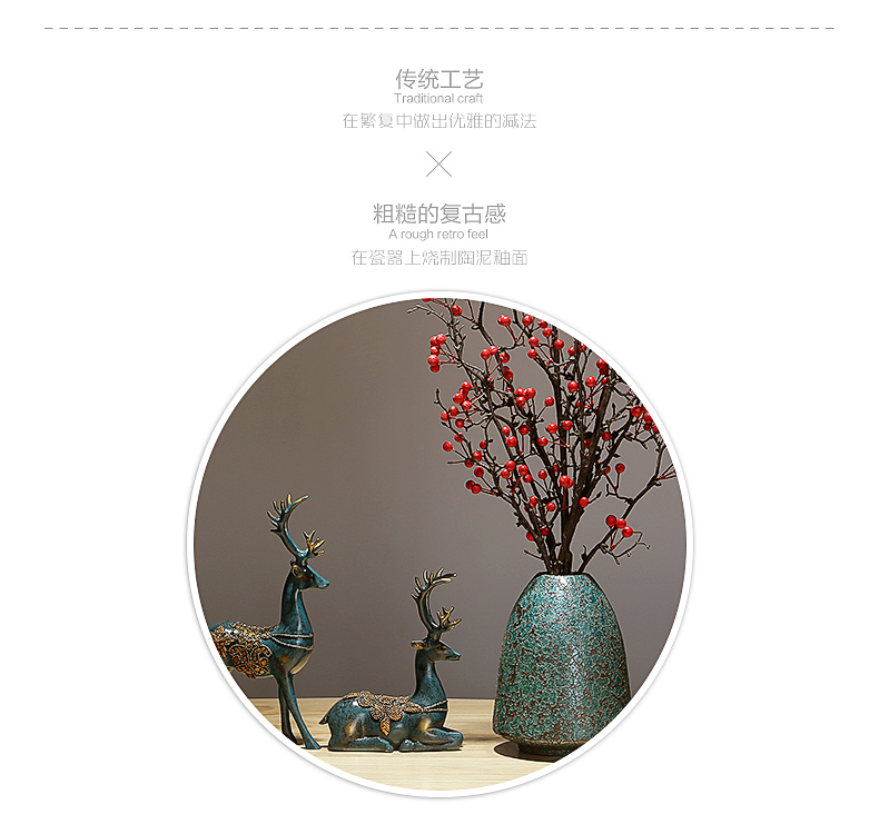 Restoring ancient ways of jingdezhen pottery ceramic vases, I and contracted sitting room porch TV ark, decorations furnishing articles flower arrangement