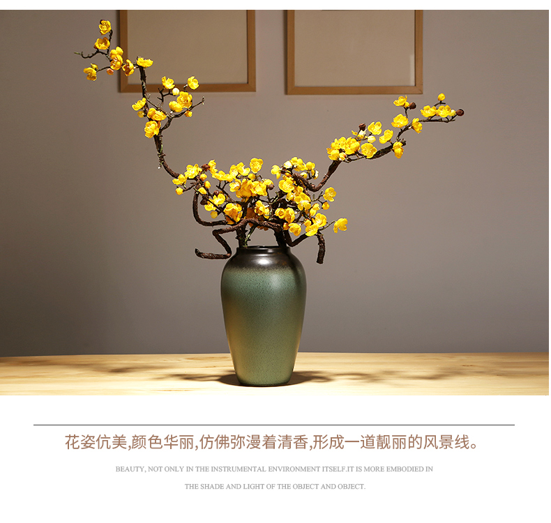 Jingdezhen ceramics craft vase creative I and contracted sitting room of Chinese style household dry flower arranging flowers decorative furnishing articles