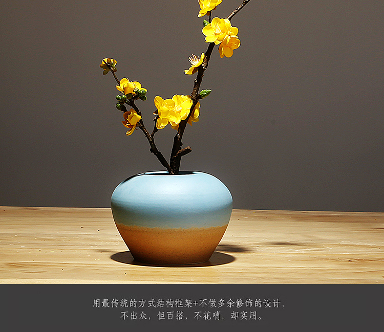 Jingdezhen ceramics vases, I and contracted study of new Chinese style living room porch simulation dry flower arranging flowers is placed