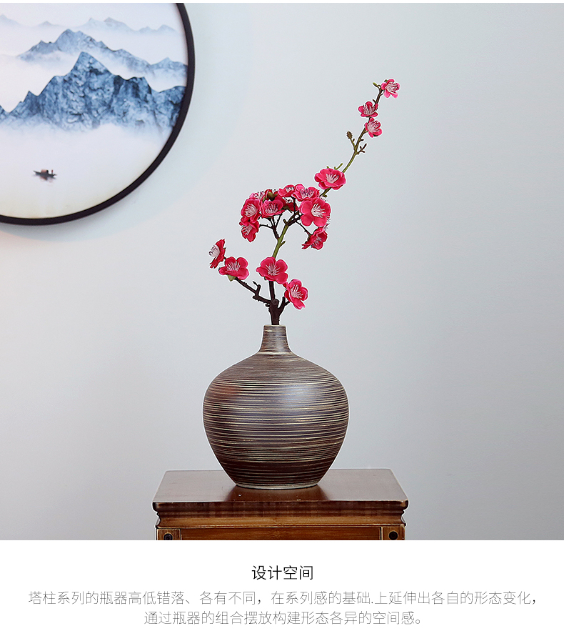 Jingdezhen ceramics vase household creative I and contracted sitting room porch table dry flower arranging flowers adornment furnishing articles