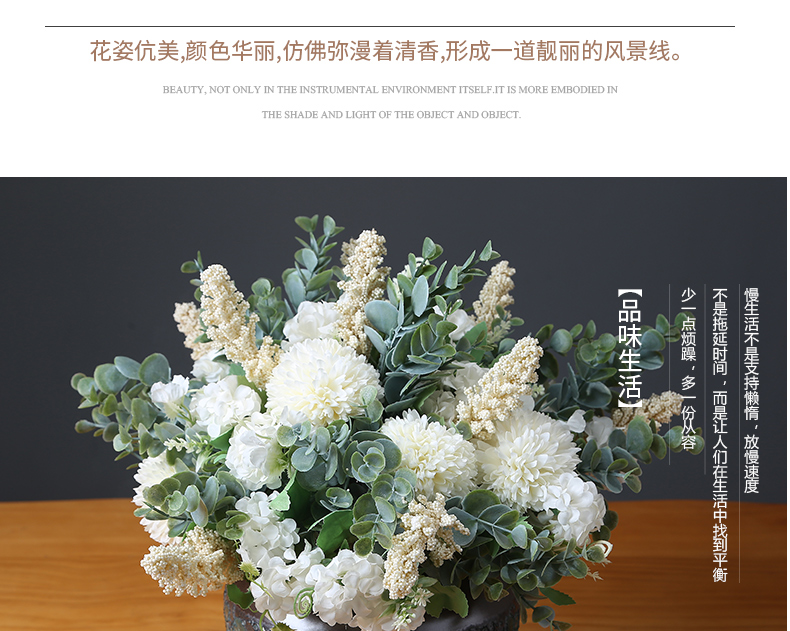 Jingdezhen ceramic vase modern checking crafts decoration home sitting room porch TV ark adornment furnishing articles