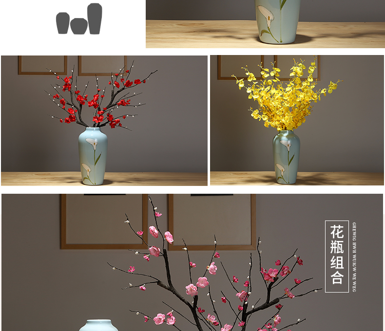 Jingdezhen modern creative ceramic vase vase home sitting room mesa adornment handicraft decoration vase