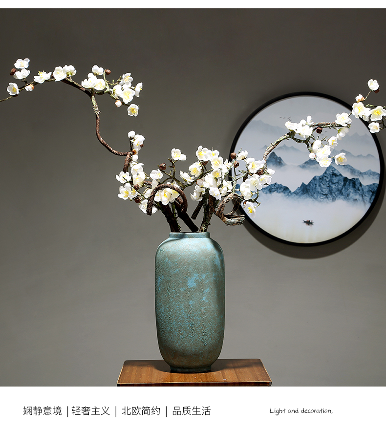 Ceramic vase Nordic home sitting room flower arranging dried flower table furnishing articles contracted and I study porcelain bottle ornament