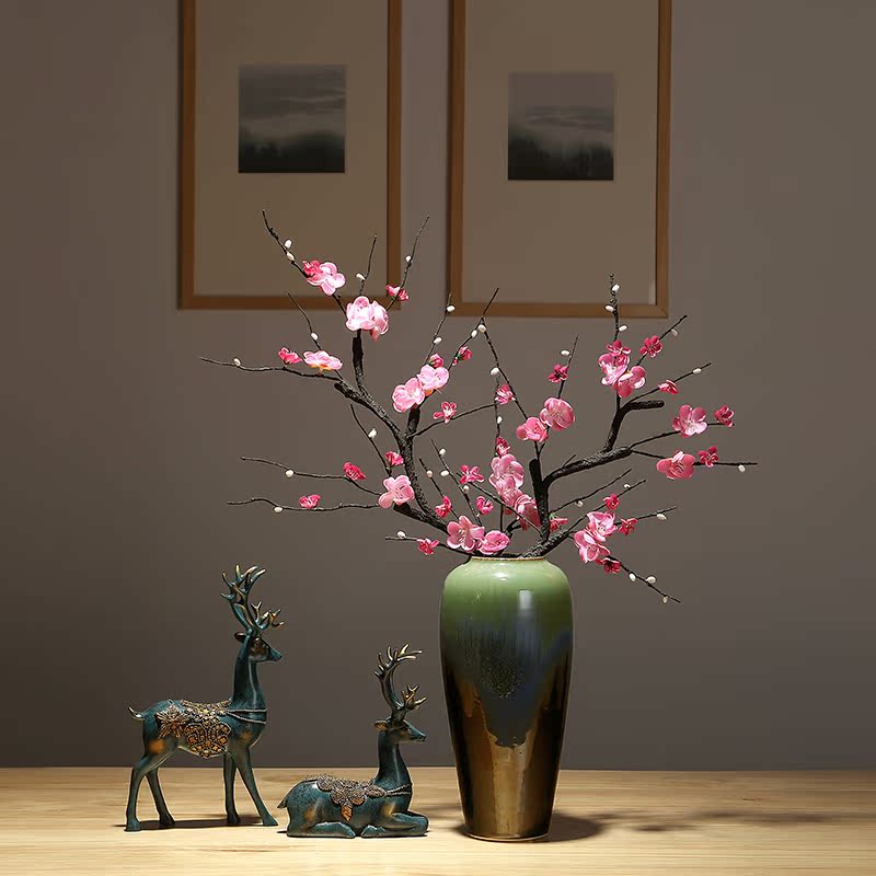 New Chinese style is contracted vase dried flowers decorative home furnishing articles sitting room flower arranging simulation ceramics decoration