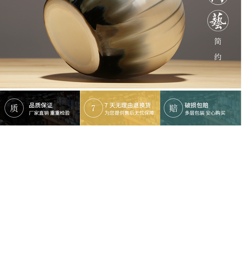 Jingdezhen ceramics from modern home sitting room place, a new Chinese zen artificial flowers dried flower vase set decoration