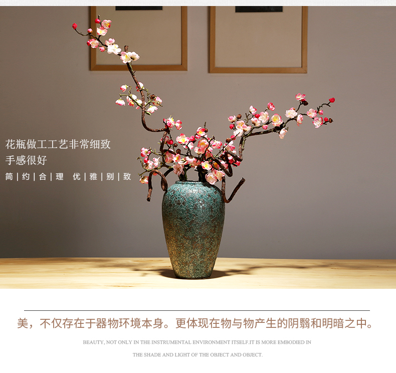 Jingdezhen modern new Chinese checking porcelain ceramic vase TV ark, sitting room porch home furnishing articles