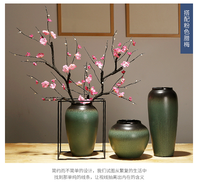 Jingdezhen ceramic creative furnishing articles manually do Chinese study of the sitting room porch vase of I and contracted decoration
