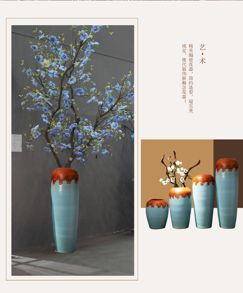 Jingdezhen ceramic vase landing restoring ancient ways is the sitting room porch dried flowers flower arrangement creative decorations furnishing articles flower implement suits for