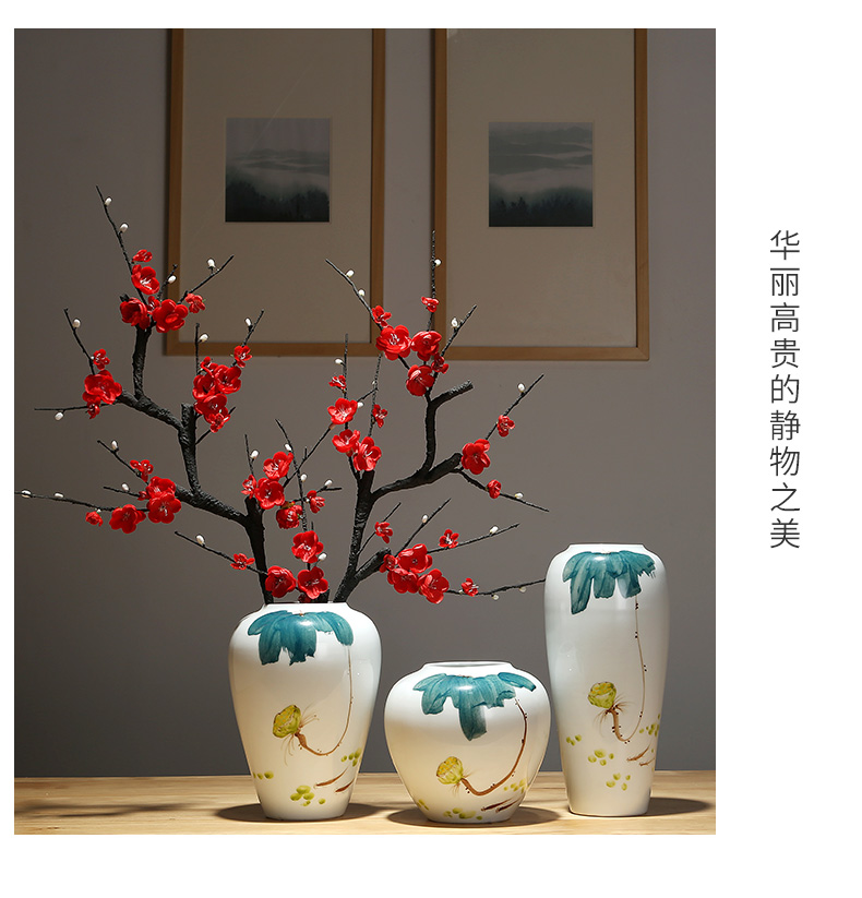 Jingdezhen ceramics by hand vase furnishing articles of modern home sitting room porch flower arrangement between example adornment ornament