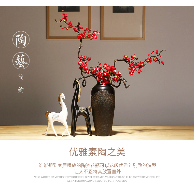 Jingdezhen ceramics vase new Chinese arts and crafts porcelain vase of TV bar face sitting room porch suits for