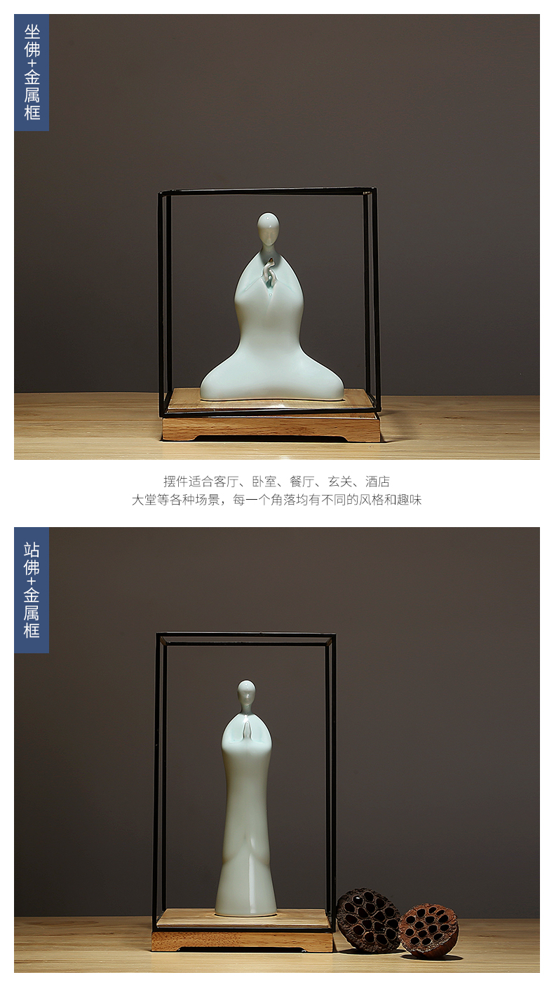 Jingdezhen ceramics for Buddha zen TV ark, porch place manual craft household study desktop decoration