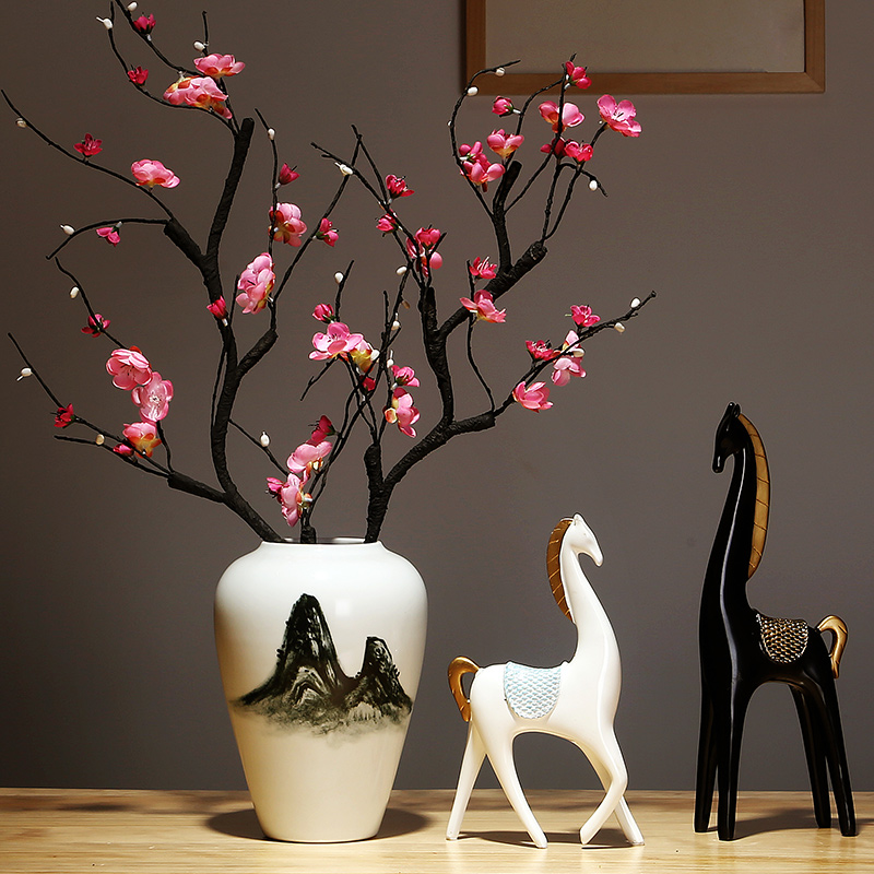 Jingdezhen ceramics by hand vase contracted sitting room porch place to live in Chinese flower arrangement suits for ornament