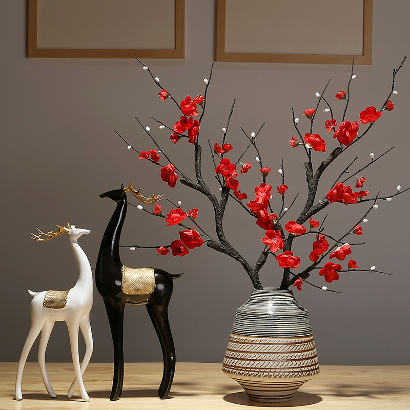New Chinese style of jingdezhen ceramics vase dried flowers flower arrangement sitting room porch tea table table home furnishing articles