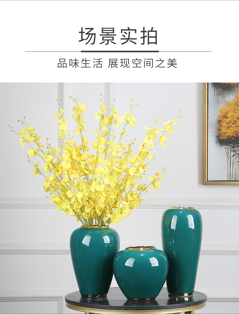 Jingdezhen ceramics vase modern home furnishing articles suit porch TV ark type table decoration decoration