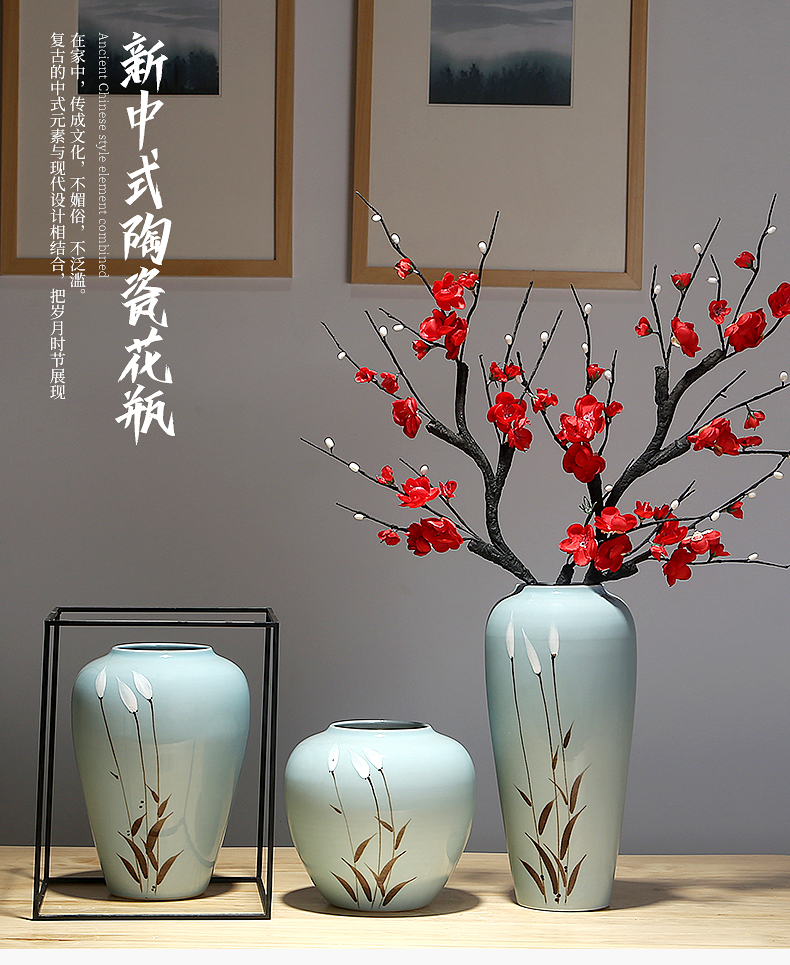 Jingdezhen ceramic furnishing articles dry flower vases, creative household adornment porcelain flower arranging Chinese I and contracted sitting room