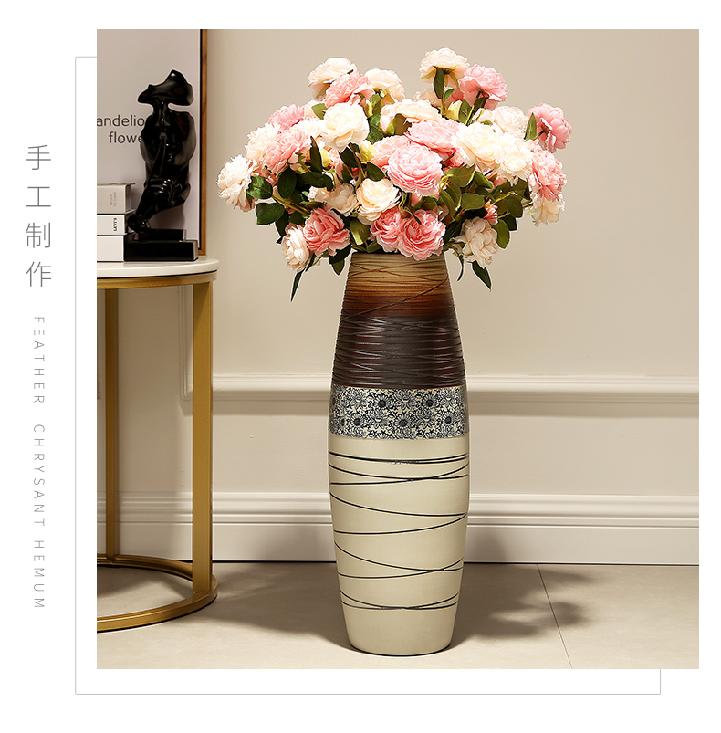 European household furnishings jingdezhen porcelain vase decoration art dry flower vase landing large - sized ceramic furnishing articles