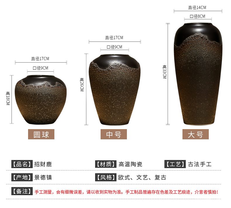 Jingdezhen ceramics vase new Chinese arts and crafts porcelain vase of TV bar face sitting room porch suits for