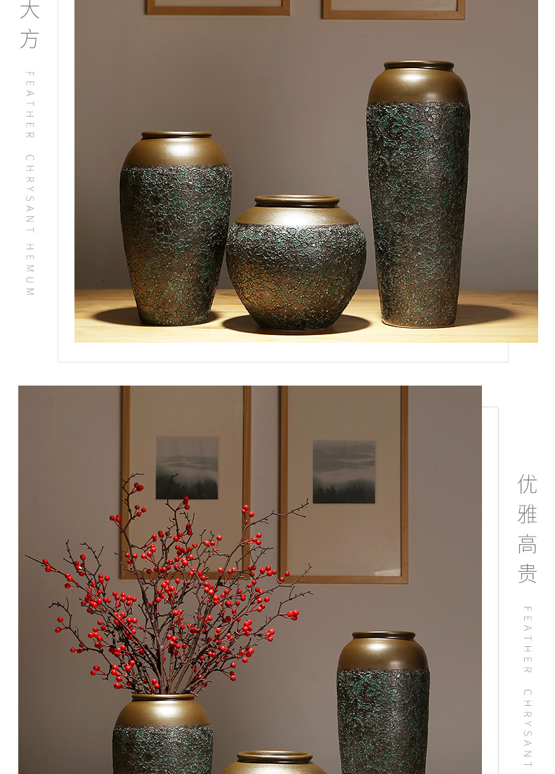 New Chinese style of jingdezhen ceramics creative dry flower vase decoration home sitting room porch decoration flower arranging furnishing articles