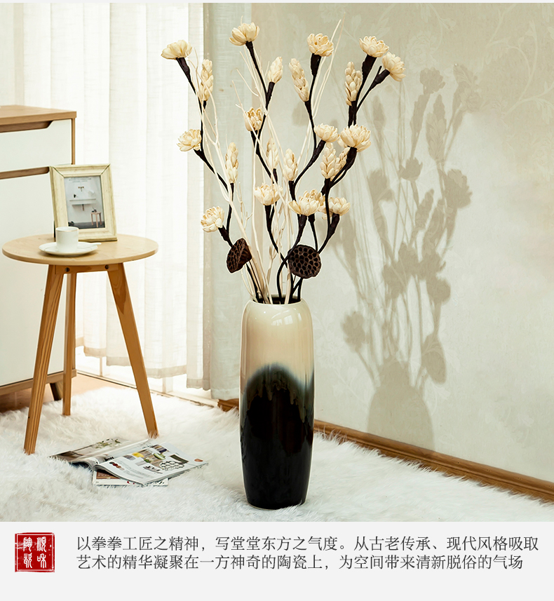 I and contracted creativity ground dried flower vase home sitting room simulation flower arranging ceramic vases, decorative furnishing articles