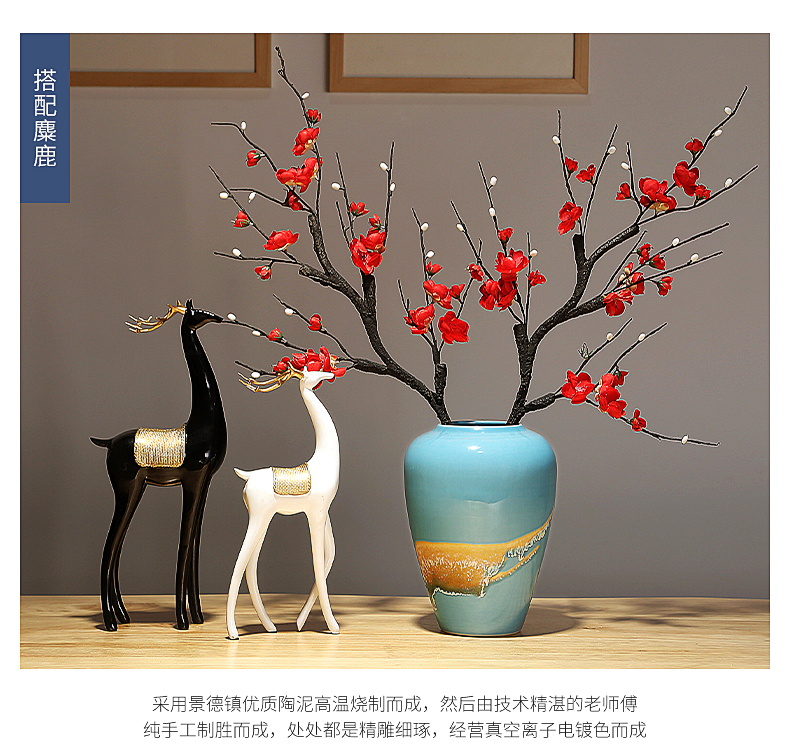 Jingdezhen ceramics, vases, flower arranging new Chinese style porch sitting room tea table table modern home furnishing articles