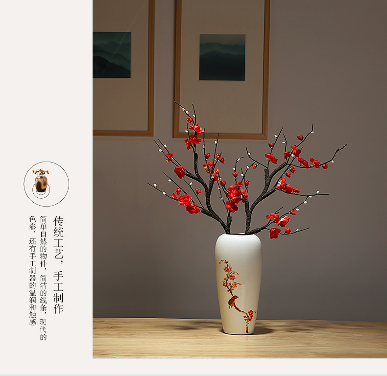 Jingdezhen ceramics vase manual creative furnishing articles of Chinese style European household decorations sitting room porch dry flower arranging flowers