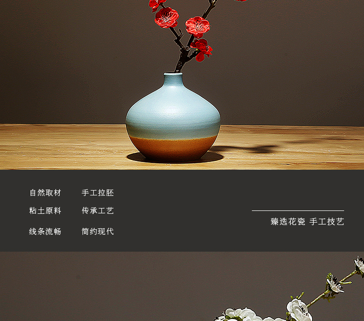 Jingdezhen ceramics craft vase, I and contracted sitting room porch flower arranging new Chinese style household adornment furnishing articles