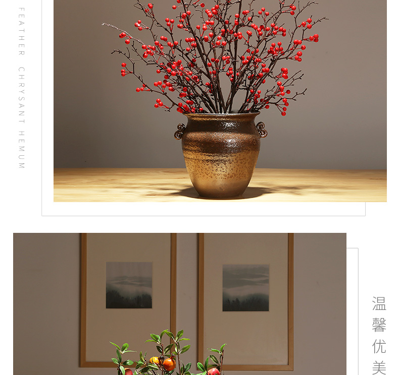 New Chinese style dry flower vase furnishing articles of jingdezhen ceramics home sitting room porch decoration flower arranging flower decoration