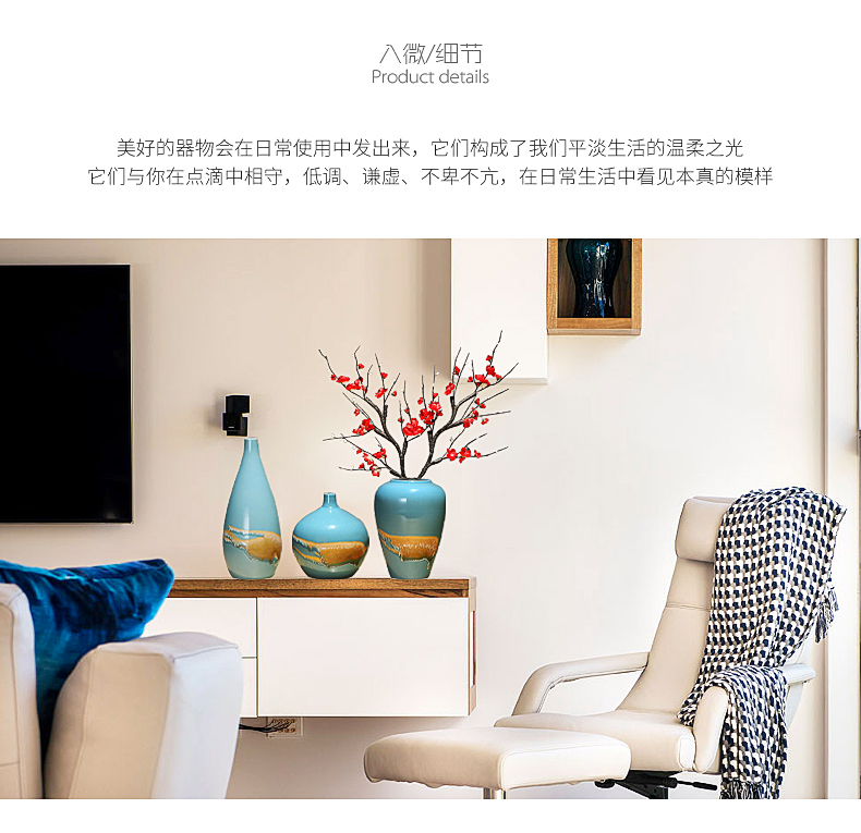 Jingdezhen ceramics, vases, flower arranging new Chinese style porch sitting room tea table table modern home furnishing articles