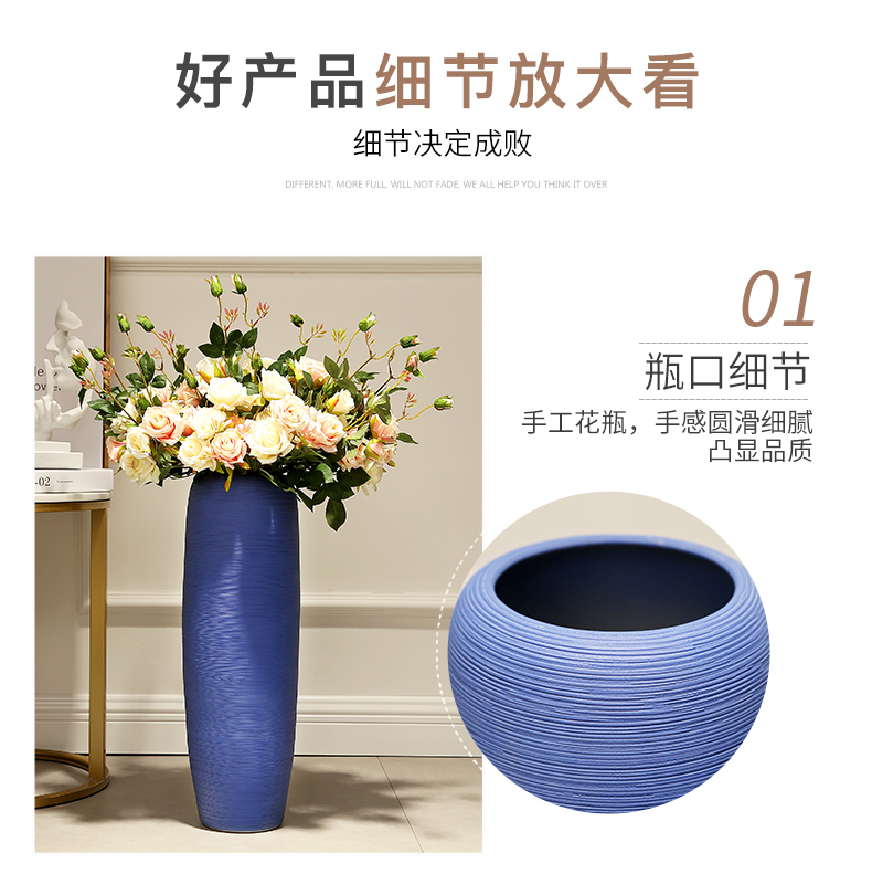 Jingdezhen European large ground ceramic vases, I and contracted sitting room porch dried flower flower vase decoration