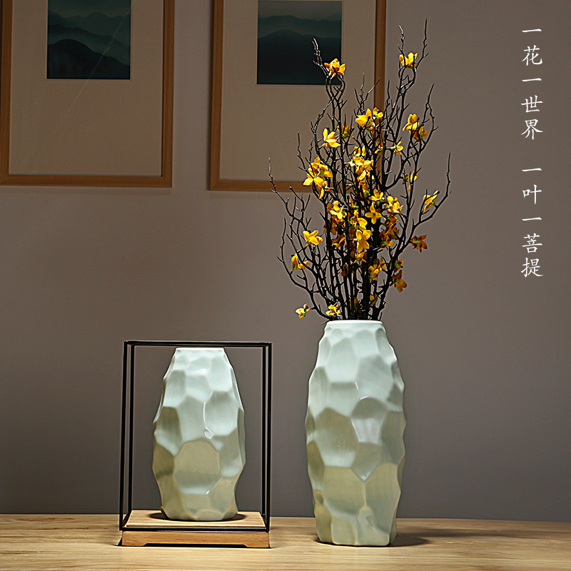 Jingdezhen ceramics vases, I and contracted creative new Chinese style living room porch dry flower arranging flowers adornment furnishing articles