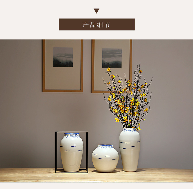 The New Chinese jingdezhen ceramics vase European I and contracted sitting room porch decoration furnishing articles dried flowers flower arrangement