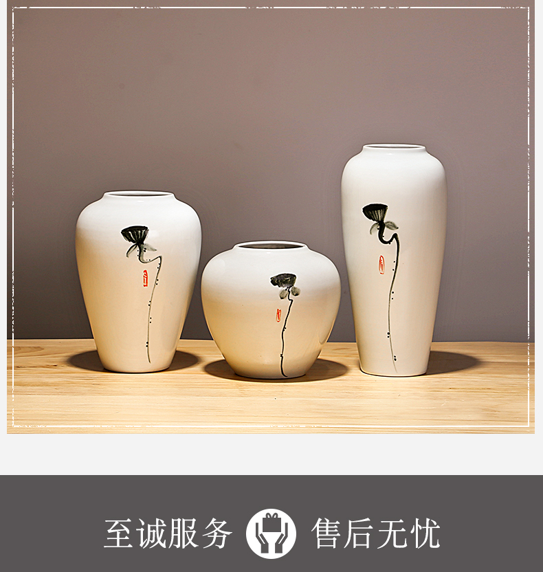 Jingdezhen contracted the new Chinese modern dry flower flowers sitting room porch place of the study decorate ceramic porcelain vases