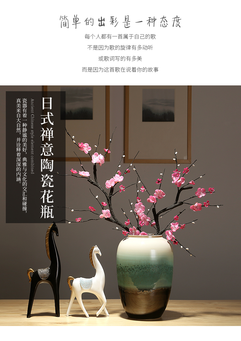 Jingdezhen vases, flower arranging dried flowers sitting room adornment is placed ceramic decoration to the hotel bedroom porch porcelain decoration