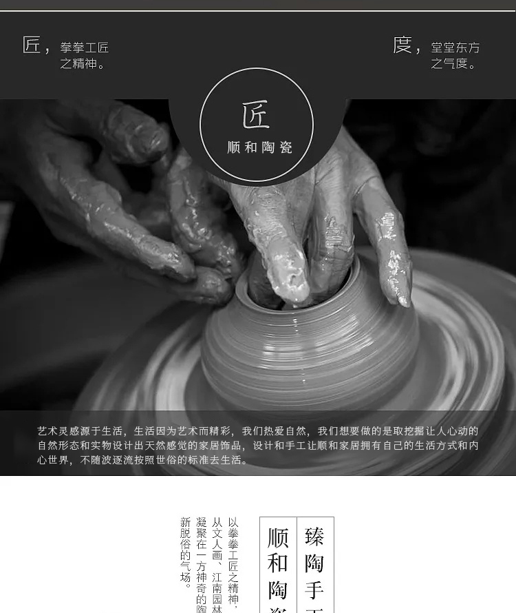 Jingdezhen ceramics craft new Chinese style blue ice to crack the vase home sitting room adornment furnishing articles study arts and crafts