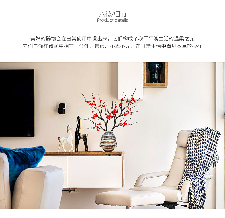 New Chinese style of jingdezhen ceramics vase dried flowers flower arrangement sitting room porch tea table table home furnishing articles