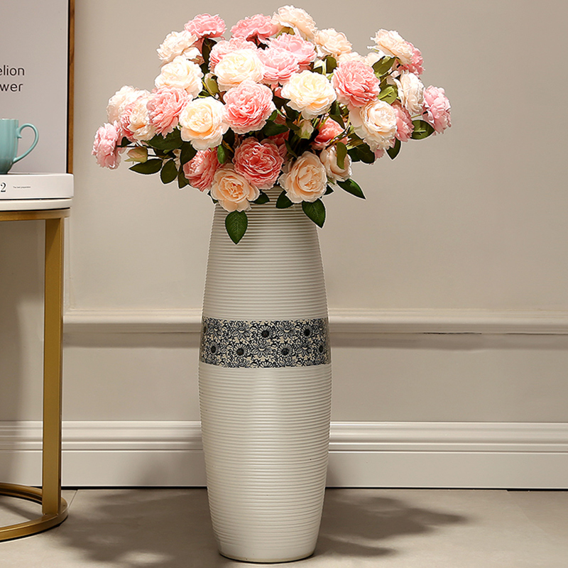 Landing simulation flower vase home sitting room European - style trumpet large ceramic flower arranging dried flower vases, creative furnishing articles