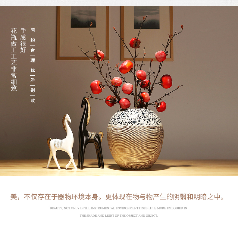 Classical jingdezhen ceramics vase decoration decoration living room TV cabinet table flower arranging flower implement creative furnishing articles