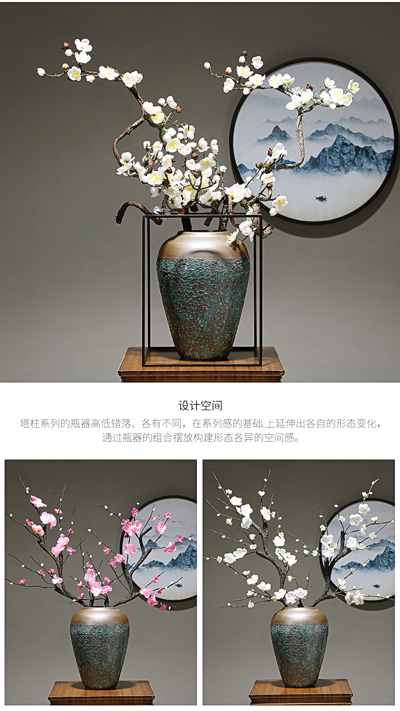 Jingdezhen I and contracted table light and decoration flower arranging ceramic flower implement vase in the sitting room porch dried flower adornment furnishing articles