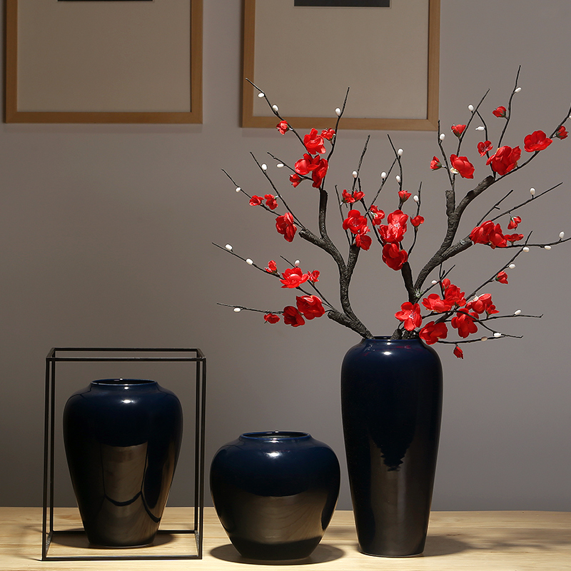 New Chinese style ceramic vase furnishing articles dried flowers flower arrangement sitting room porch ark, desktop decoration Europe type TV ark, adornment