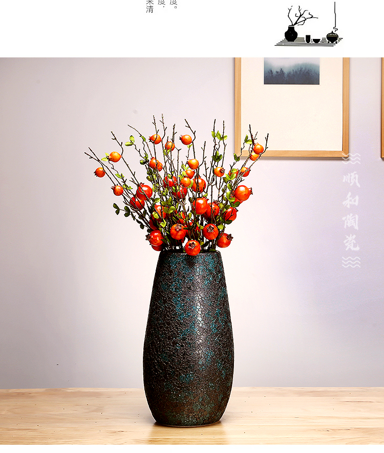 Jingdezhen ceramics vase manual creative home sitting room of I and contracted style furnishing articles flower decorations