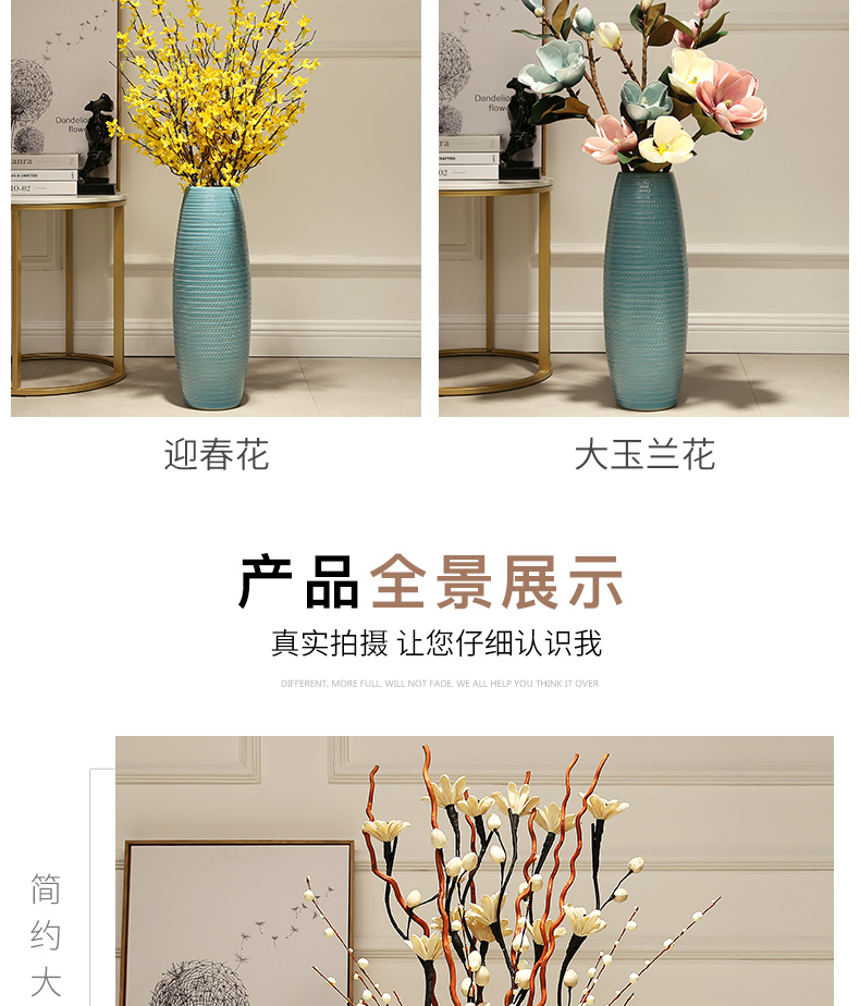 Jingdezhen ceramic simulation of large vase sitting room of Chinese style household furnishing articles office European - style decoration decoration