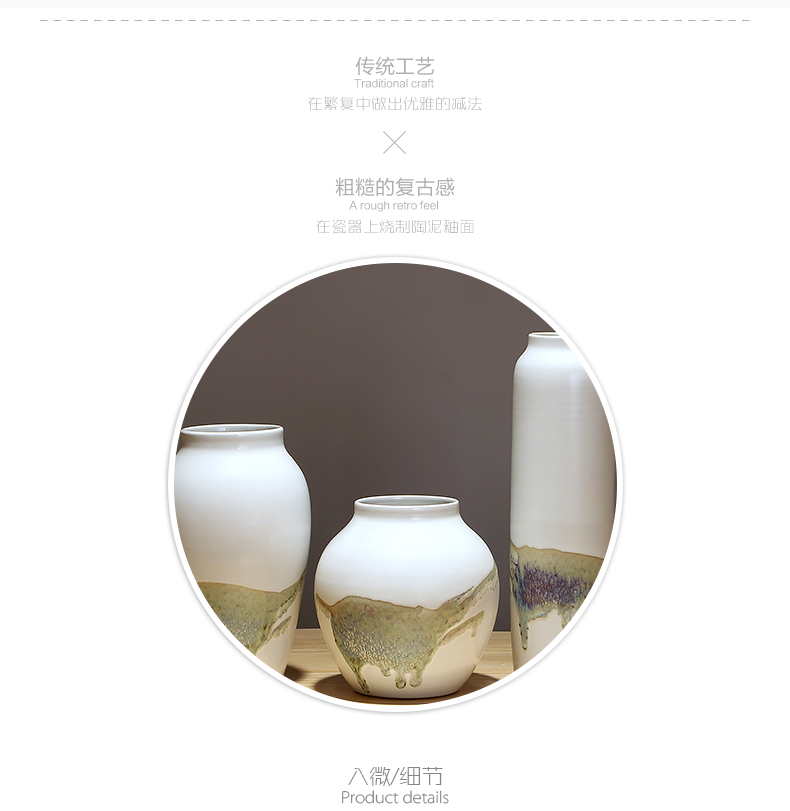 Ceramic vase furnishing articles I and contracted home sitting room TV ark, flower vase bedroom adornment dried flower vase