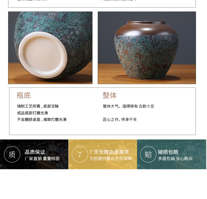 Jingdezhen ceramic vase modern checking crafts decoration home sitting room porch TV ark adornment furnishing articles