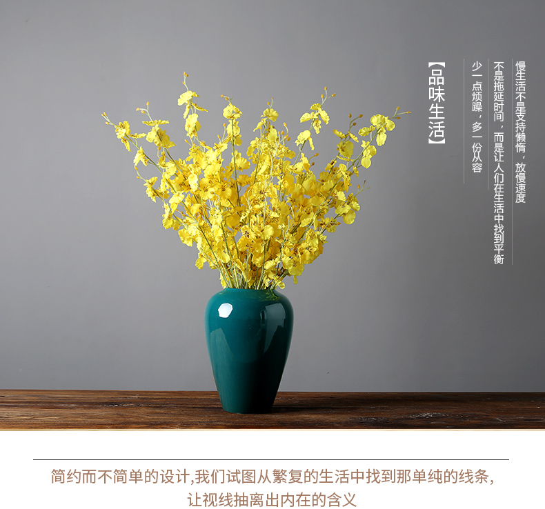Jingdezhen modern checking ceramic crafts vase decoration in the sitting room porch TV cabinet table decorations furnishing articles