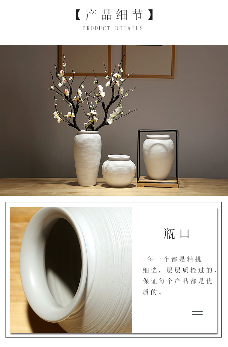 Jingdezhen ceramics craft creative new Chinese style household vase sitting room porch decoration furnishing articles dried flower arranging flowers